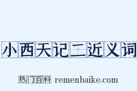 小西天记二近义词是什么意思的图片